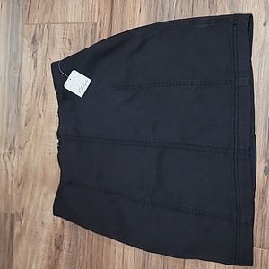 Free People Black Denim Skirt